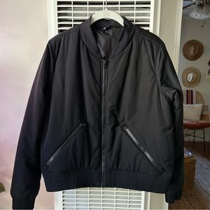Athleta Black Bomber Jacket